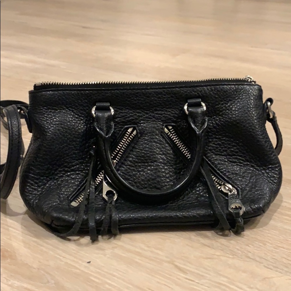 Rebecca Minkoff black leather bag